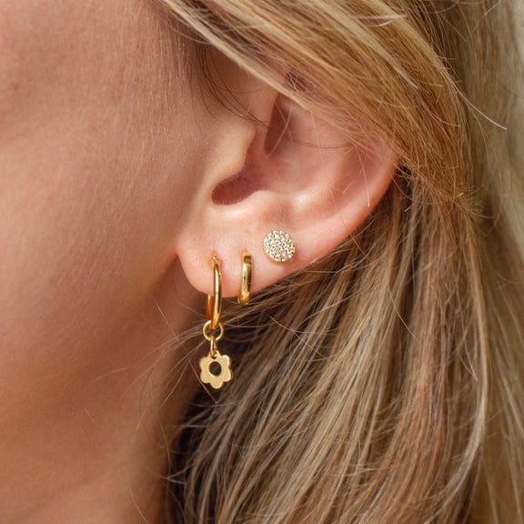 EAR-GPL Gold Plated Juliet Pave Stud Earrings