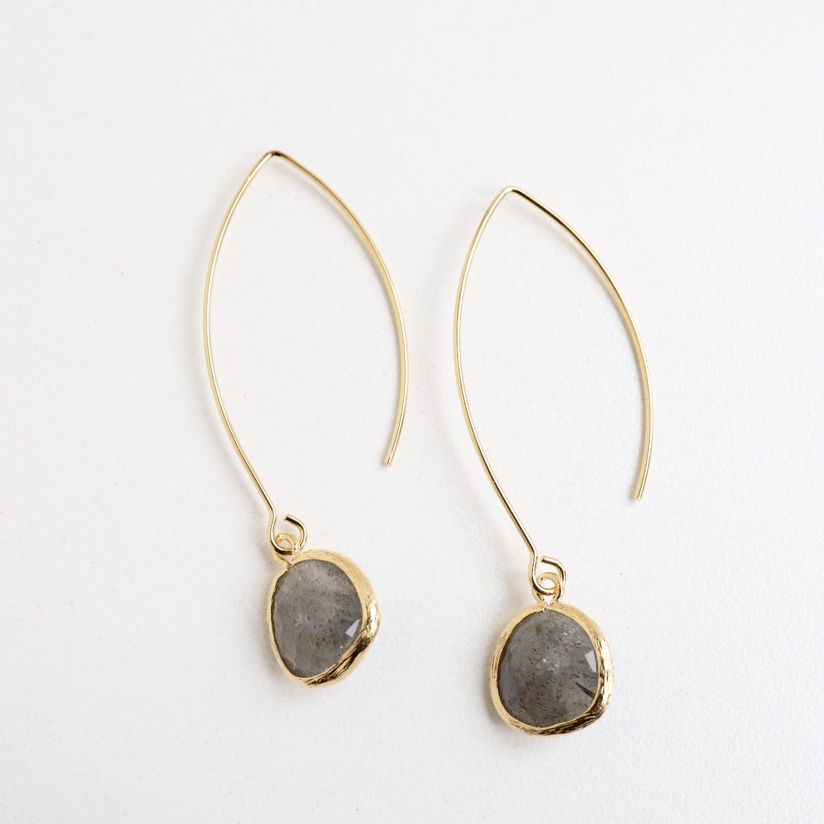 EAR-GPL Gold Plated Labradorite Dangle Earring