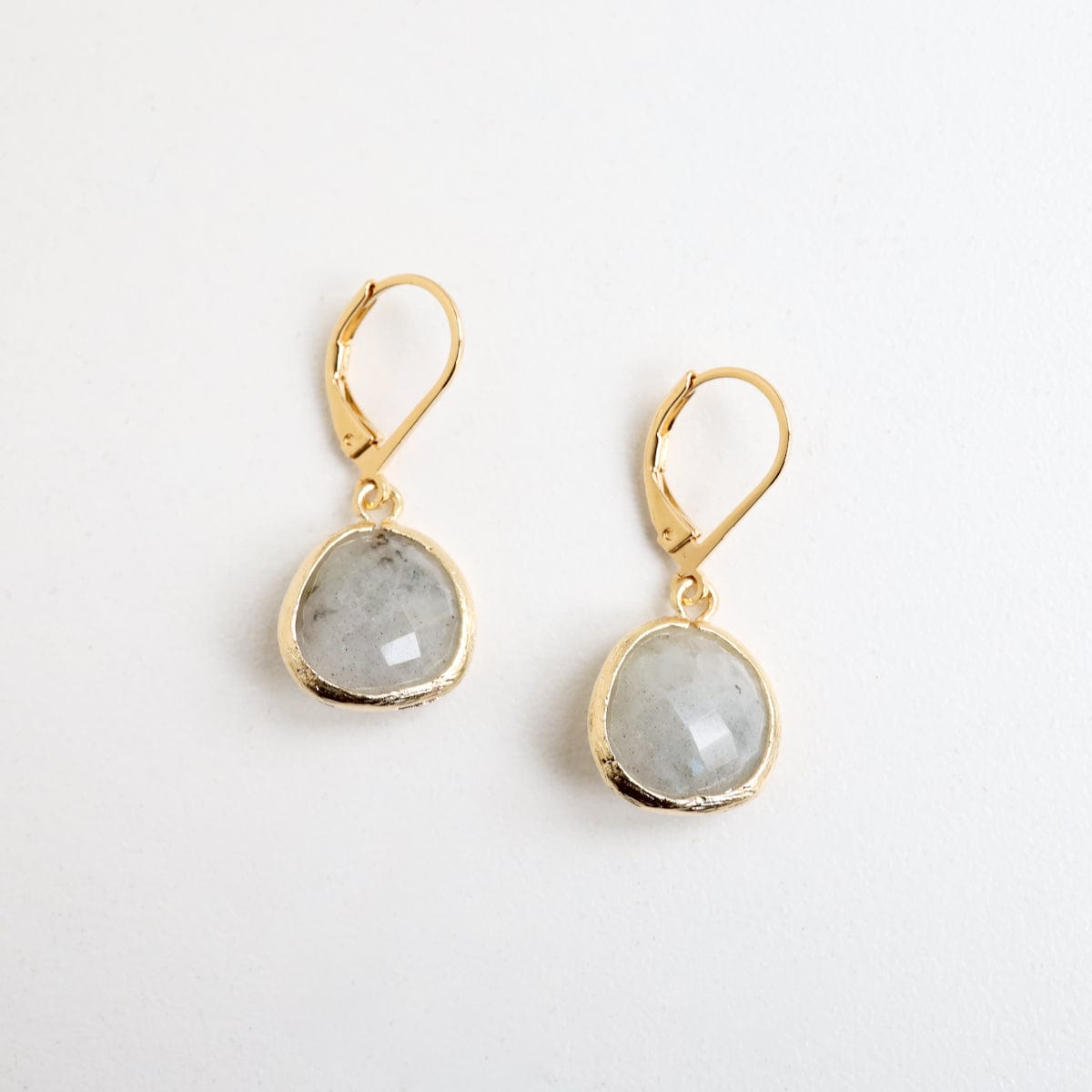 EAR-GPL Gold Plated Labradorite Lever Back Earring