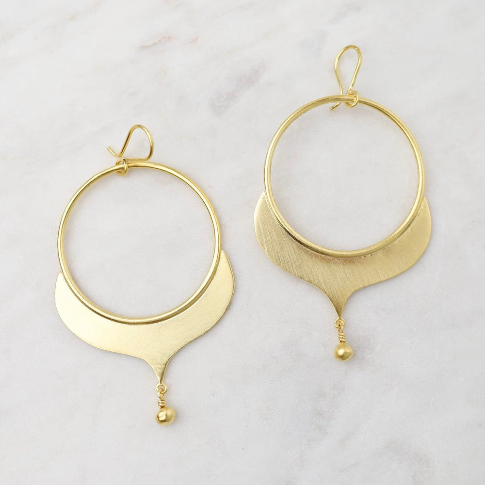 
                      
                        EAR-GPL Gold Plated Large "Alhambra" Hoop Drop Earring
                      
                    