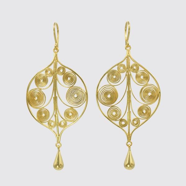 
                      
                        EAR-GPL Gold Plated Large Filigree Swirl Leaf Drop Earrings
                      
                    