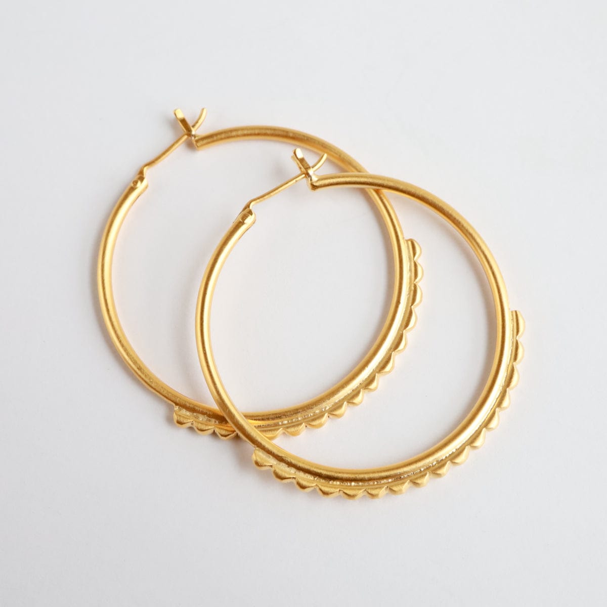 EAR-GPL Gold Plated Large Tuareg Inspired Hoop Earrings