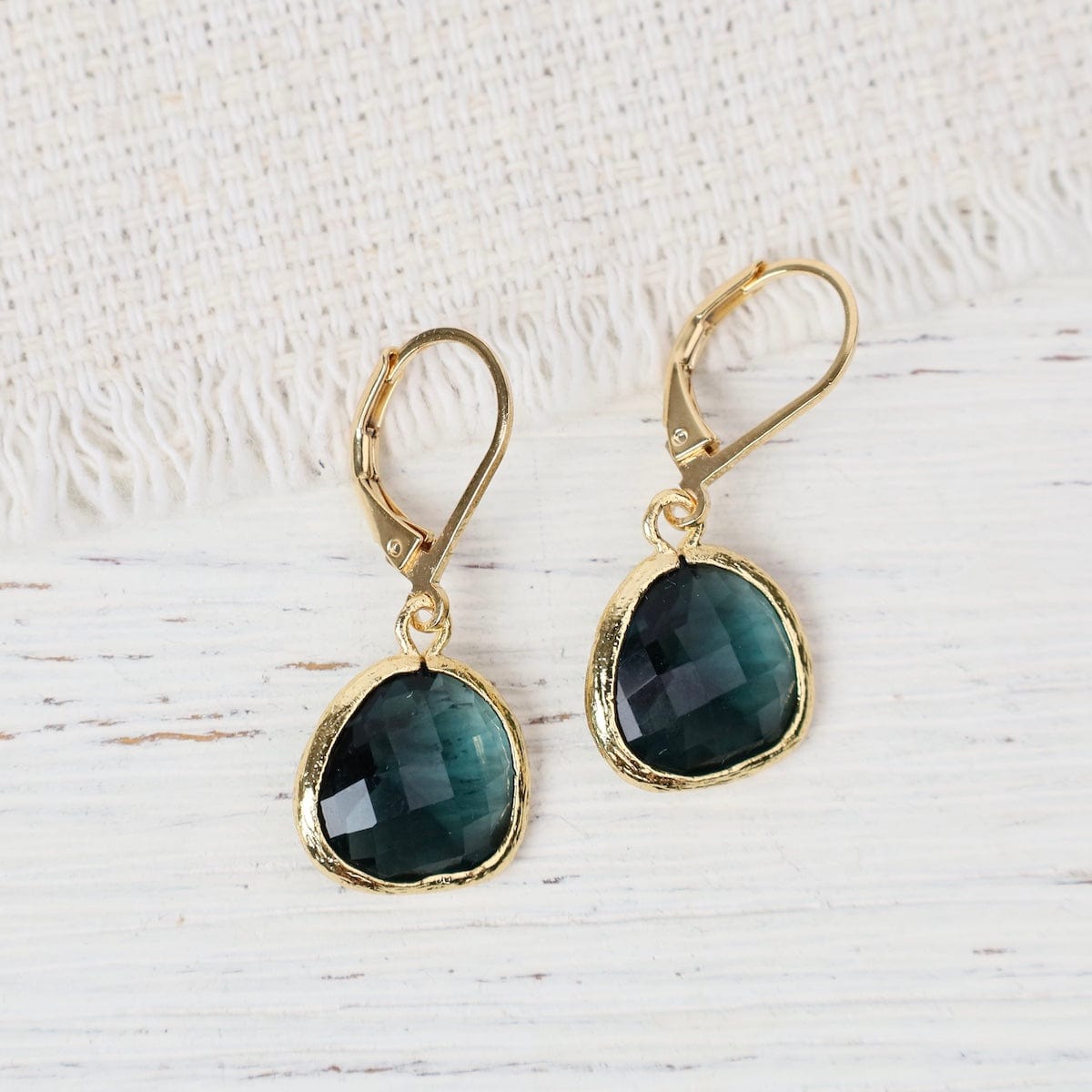 EAR-GPL Gold Plated Leaverback Gemstone Earring – Sapphire