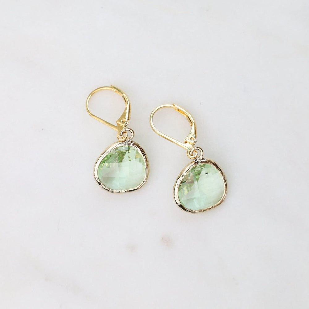 EAR-GPL Gold Plated Lever Back Gemstone Earrings – Chrysolite