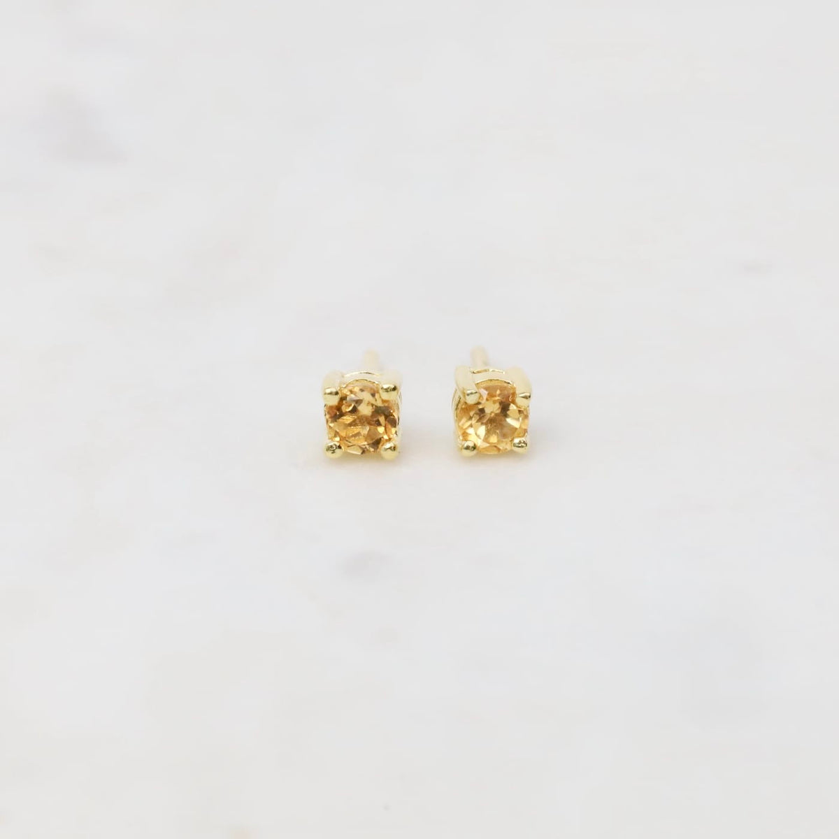 EAR-GPL Gold Plated Mini Citrine Post Earrings