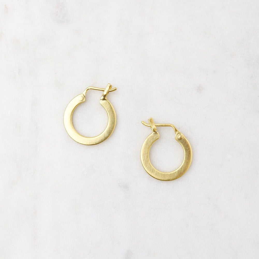 EAR-GPL Gold Plated Mini Flat Hoop Earrings