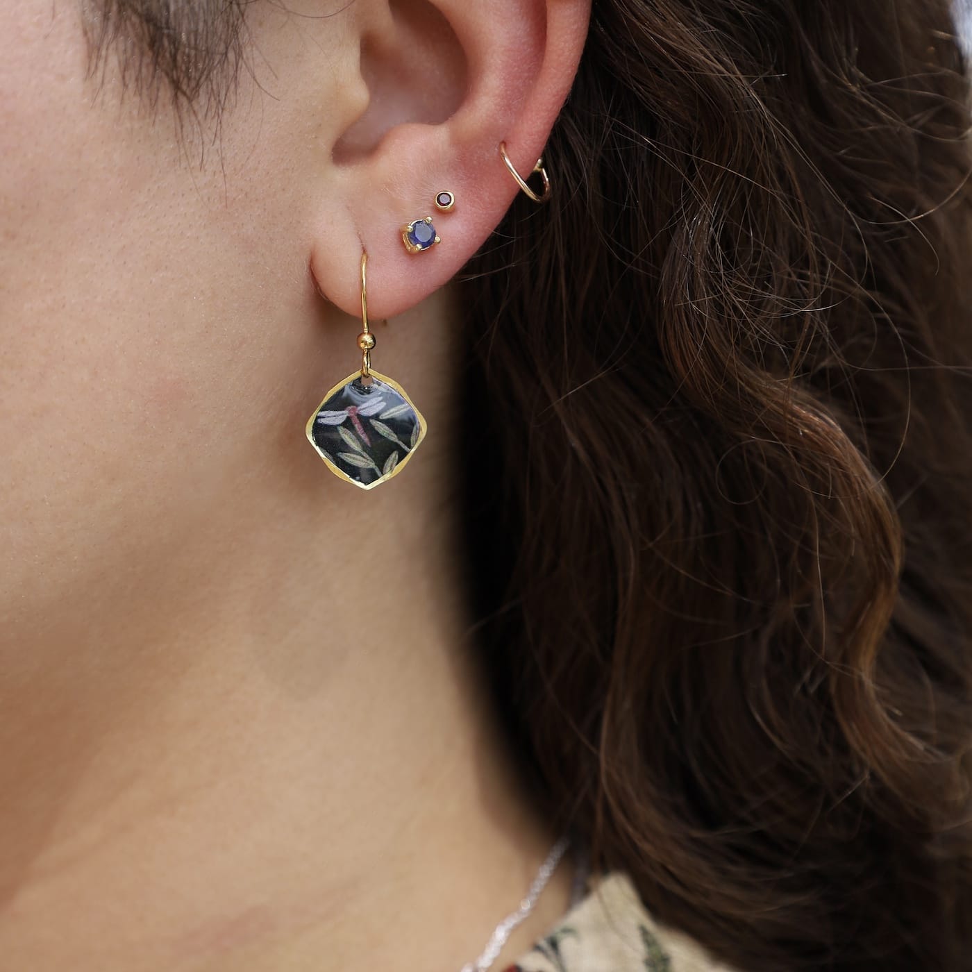 EAR-GPL Gold Plated Mini Iolite Post Earrings