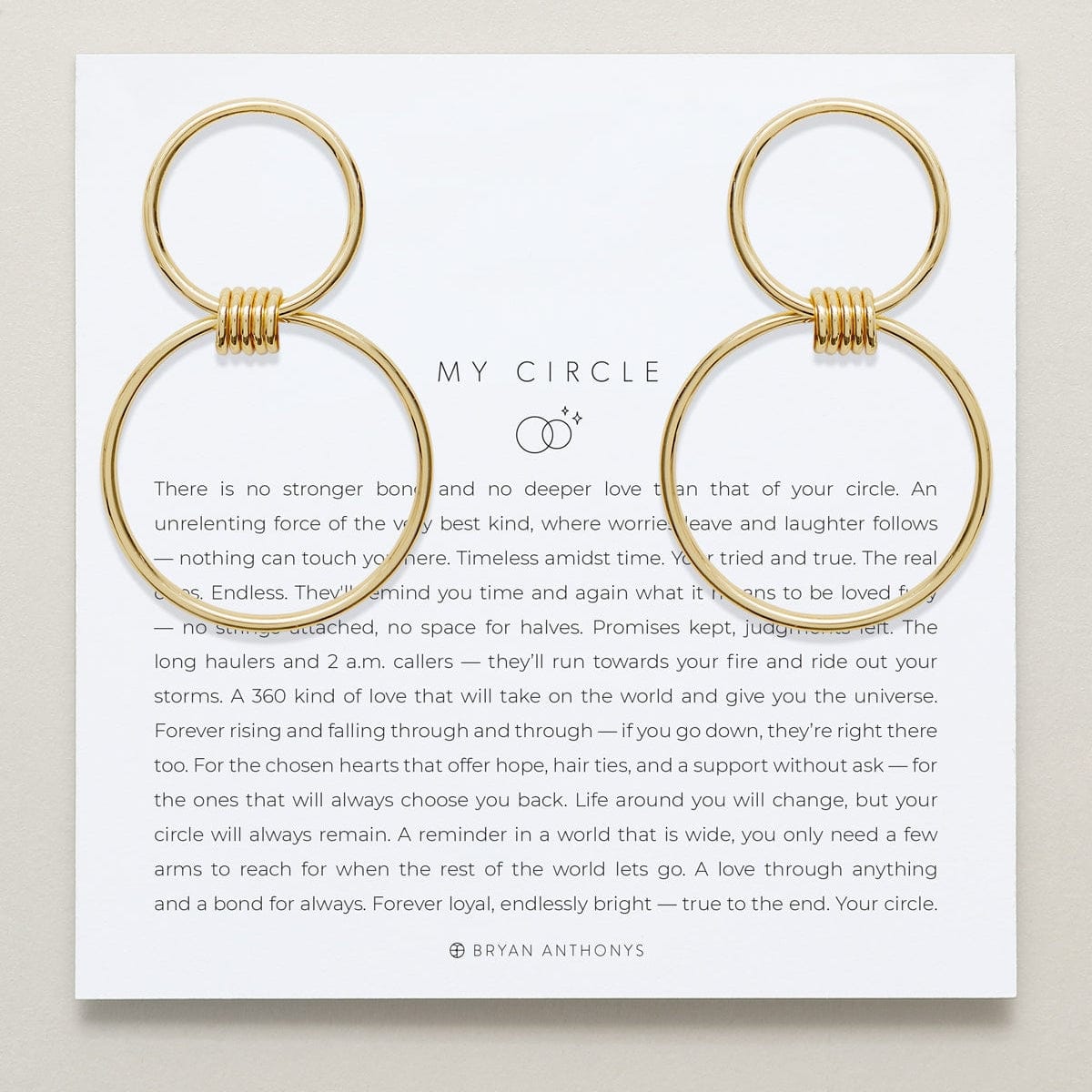 EAR-GPL Gold Plated My Circle Statement Earrings