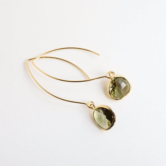 EAR-GPL Gold Plated Olive Crystal Earring