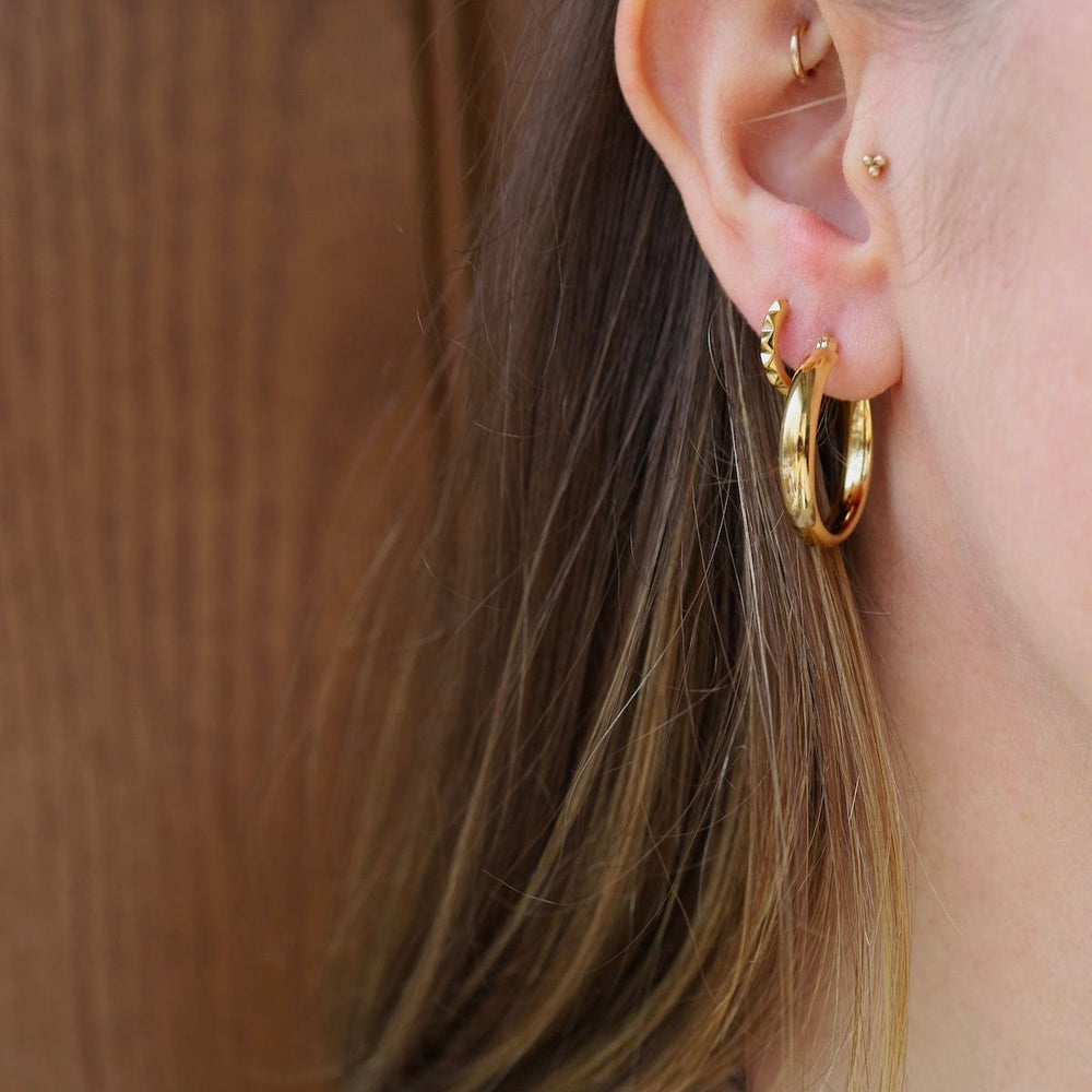 EAR-GPL Gold Plated Plain Hoops