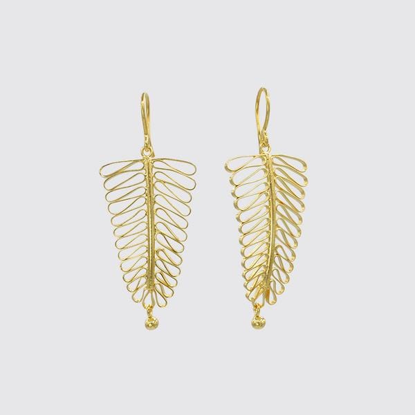 
                      
                        EAR-GPL Gold Plated Small Filigree Leaf Drop Earrings
                      
                    