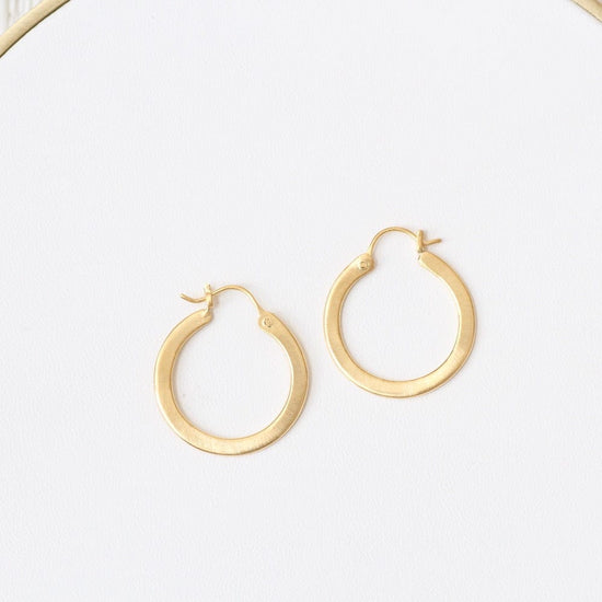 EAR-GPL Gold Plated Small Flat Hoop