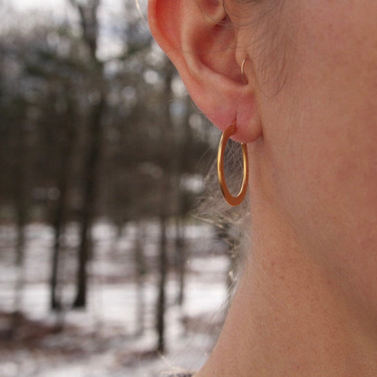 EAR-GPL Gold Plated Small Flat Hoop