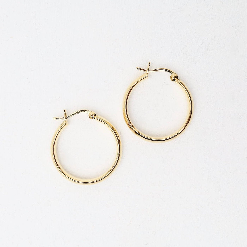 
                  
                    EAR-GPL Gold Plated Sterling Silver 1" Plain Hoops
                  
                