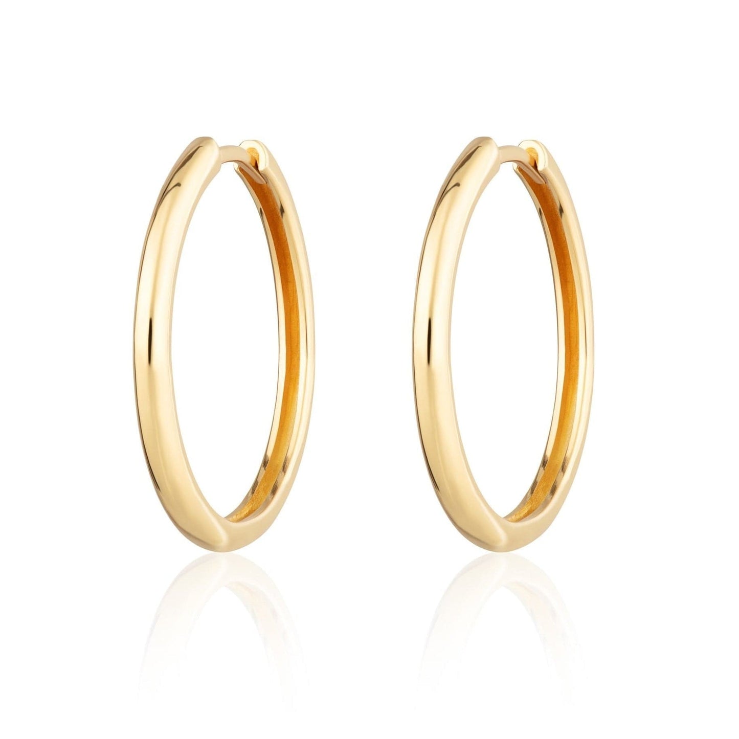 EAR-GPL Gold Plated Sterling Silver Perfect Hoop Earrings