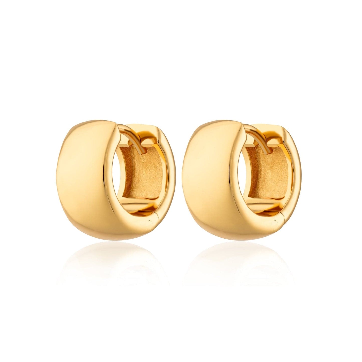EAR-GPL Gold Plated Sterling Silver Super Chunk Huggie Earrings