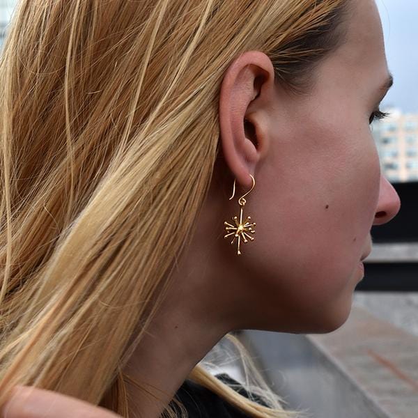 EAR-GPL Gold Plated Swinging Big Bang Earrings