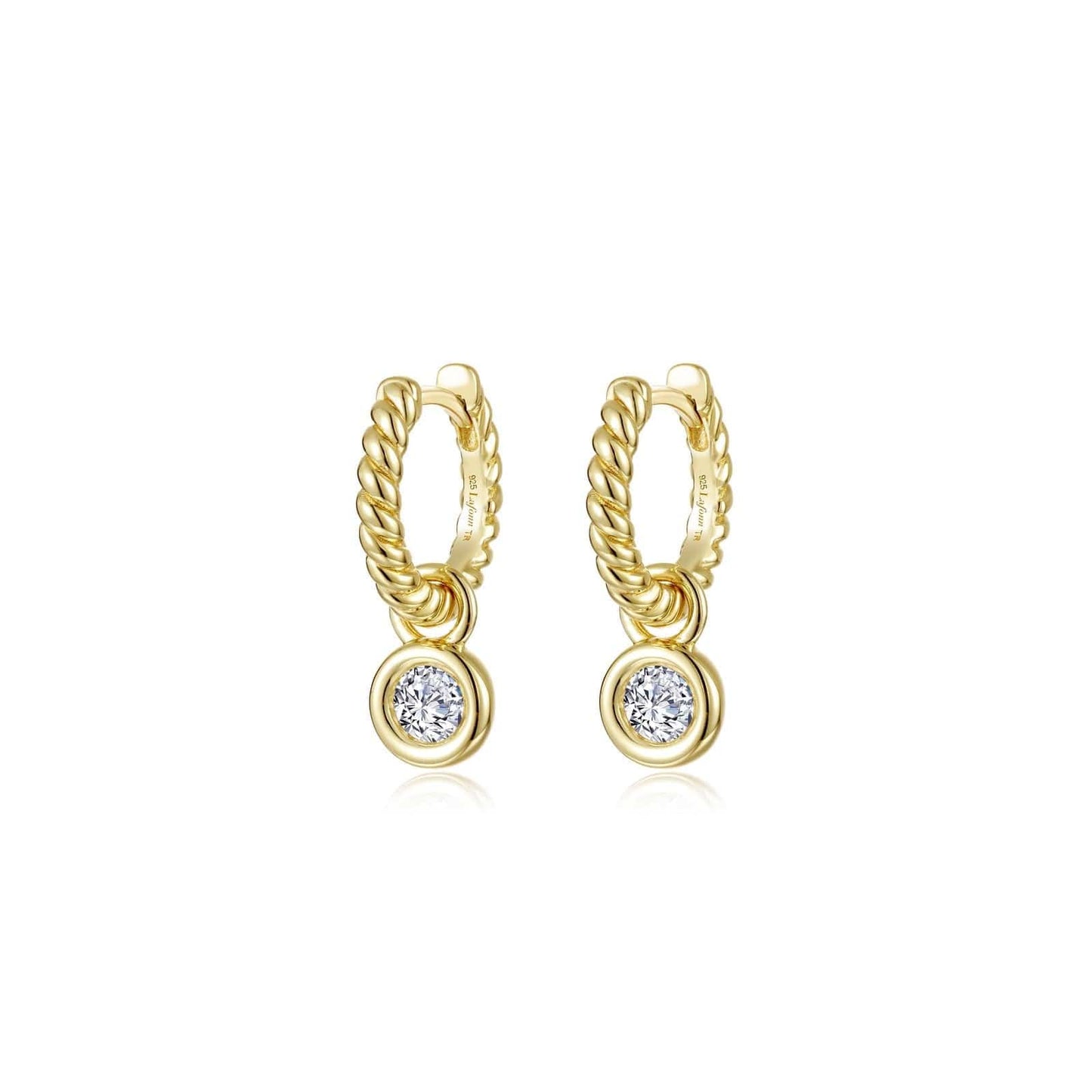 EAR-GPL Gold Plated Two-in-one Twist Huggies