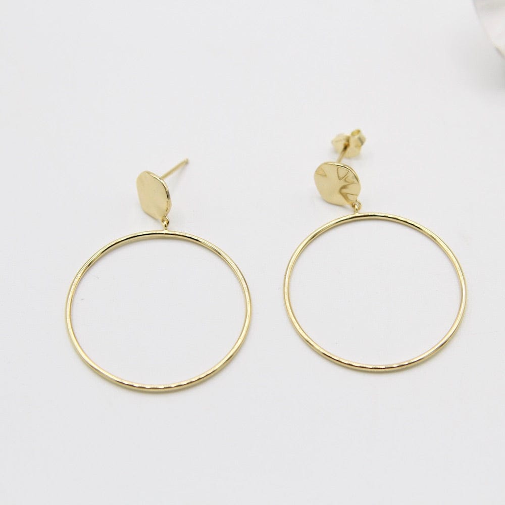 
                      
                        EAR-GPL Gold Ripple Front Hoop Earrings
                      
                    