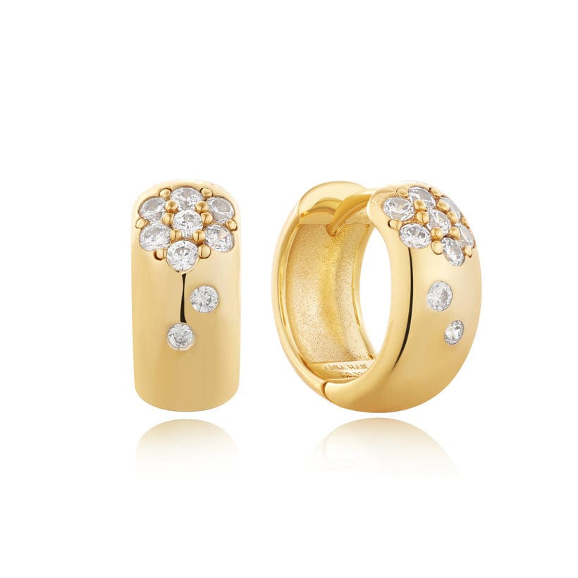 
                      
                        EAR-GPL Gold Sparkle Chubby Huggie Hoop Earrings
                      
                    