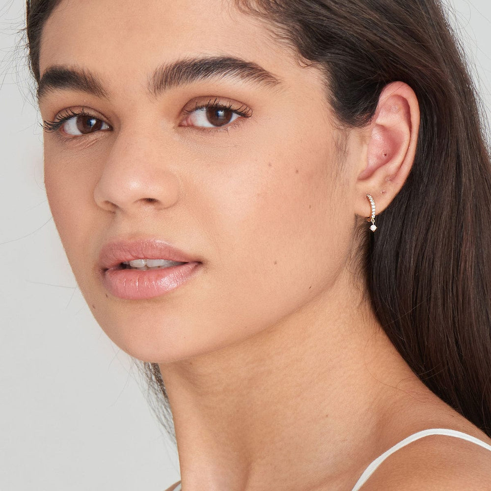 
                      
                        EAR-GPL Gold Sparkle Kyoto Opal Drop Huggie Hoop Earrings
                      
                    