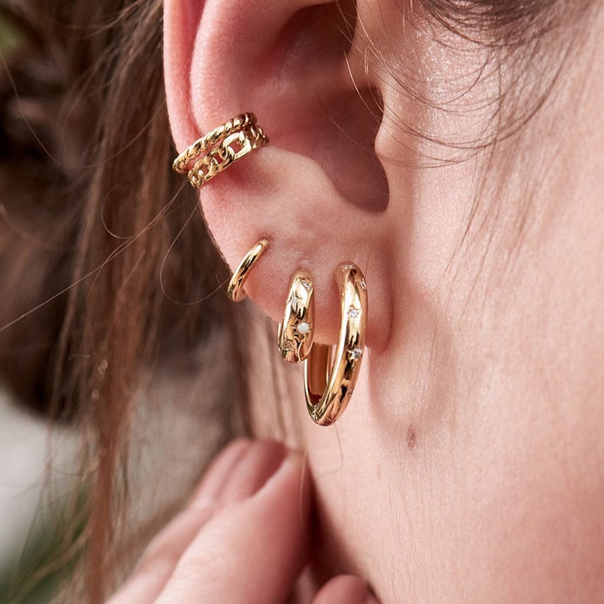 
                      
                        EAR-GPL Gold Starry Kyoto Opal Huggie Hoop Earrings
                      
                    