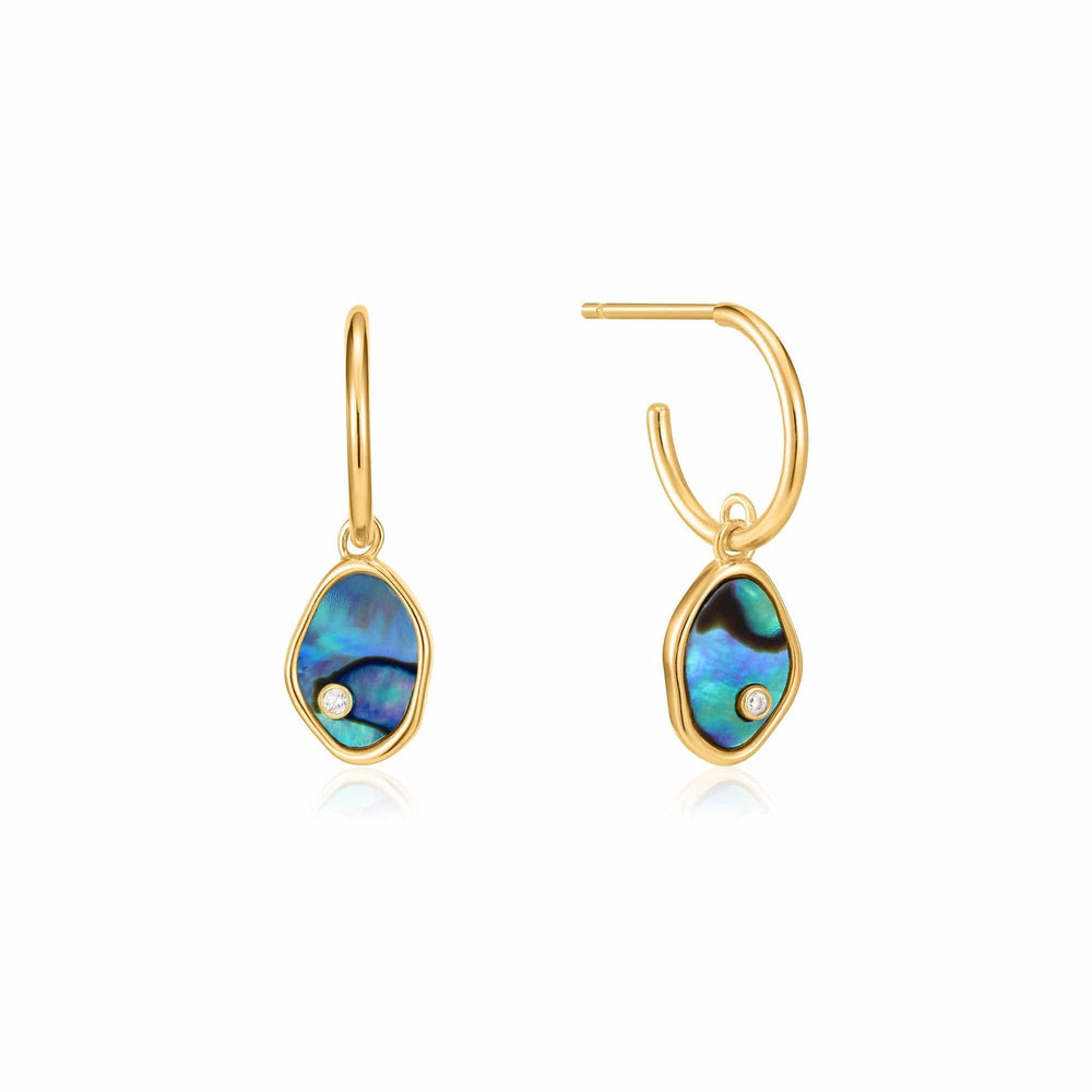 
                      
                        EAR-GPL Gold Tidal Abalone Mini Hoop Earrings
                      
                    