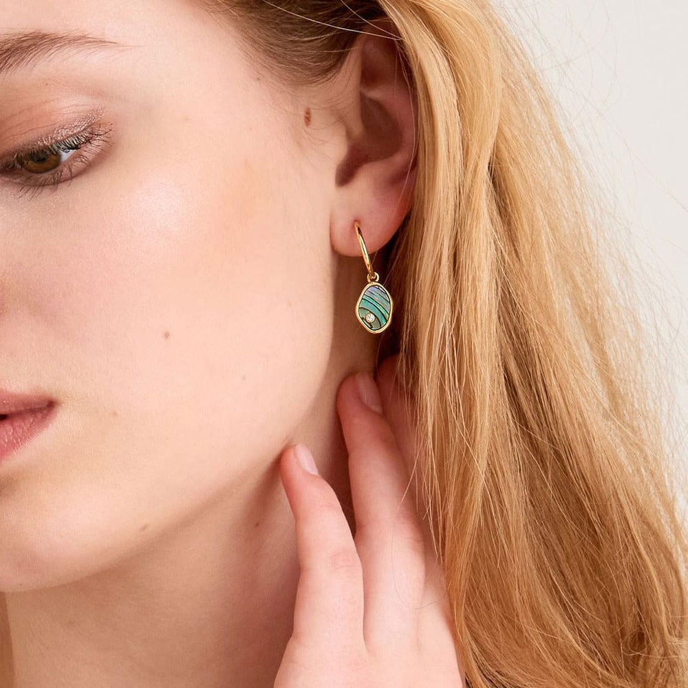 
                      
                        EAR-GPL Gold Tidal Abalone Mini Hoop Earrings
                      
                    