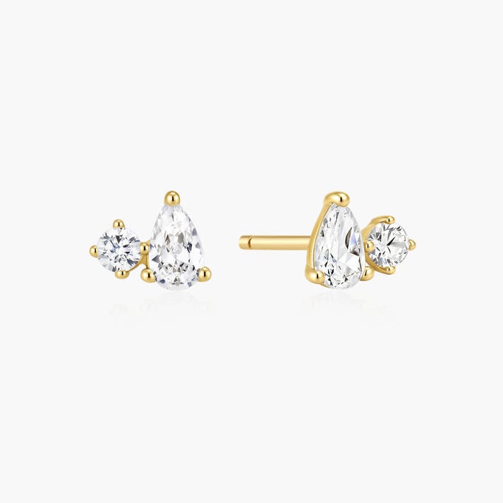 EAR-GPL Gold Toi & Moi Stud Earrings