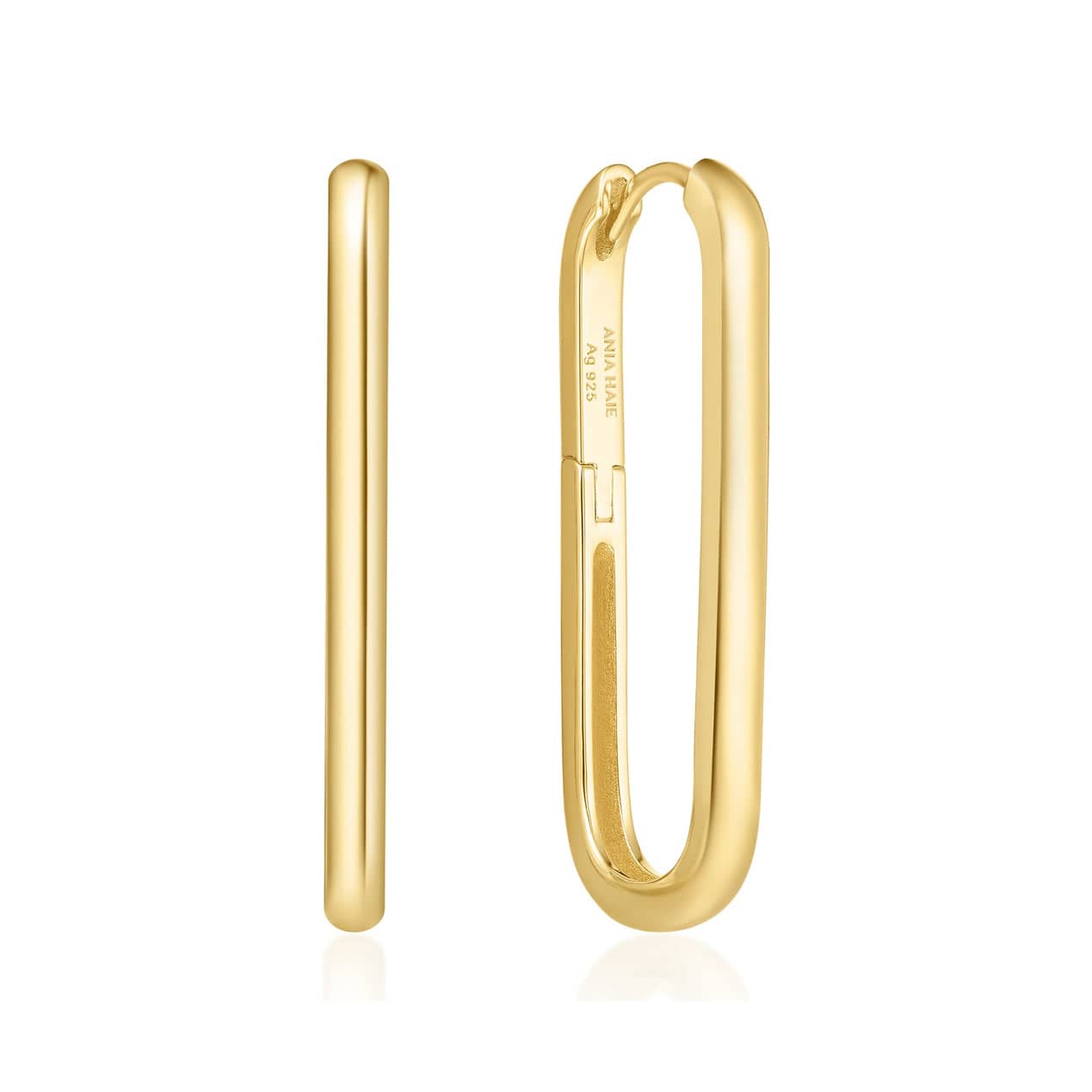 EAR-GPL Gold Tube Oversized U Hoop Earrings