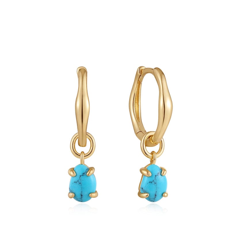 
                      
                        EAR-GPL Gold Turquoise Drop Wave Huggie Hoop Earrings
                      
                    