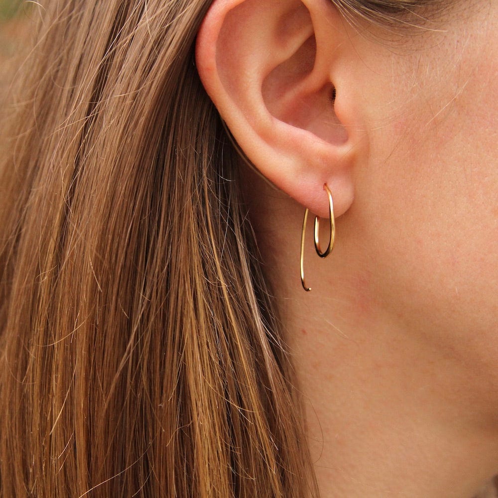 Load image into Gallery viewer, EAR-GPL Gold Twist Through Earrings
