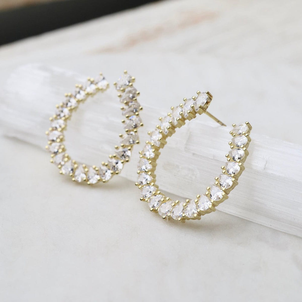 
                  
                    EAR-GPL Gold Vermeil CZ Tear Shaped Wrap Hoops
                  
                