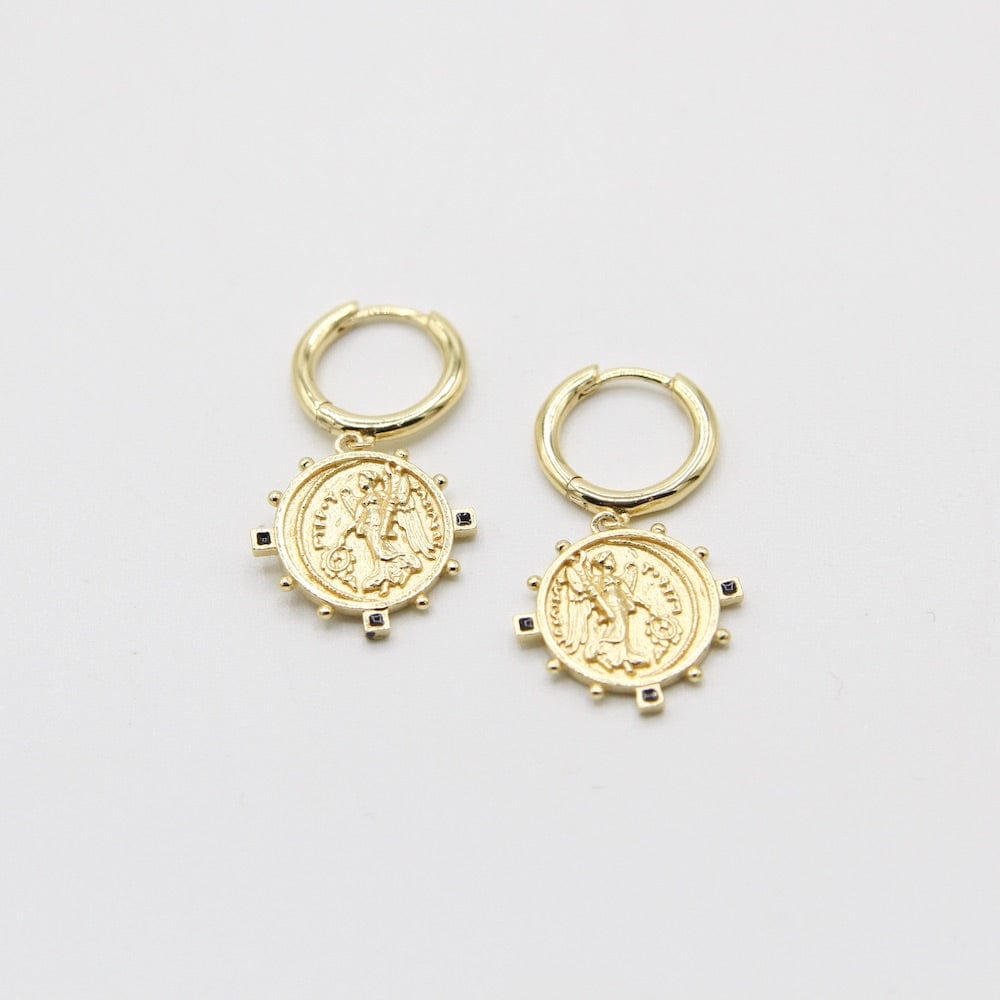 
                  
                    EAR-GPL Gold Victory Goddess Mini Hoop Earrings
                  
                