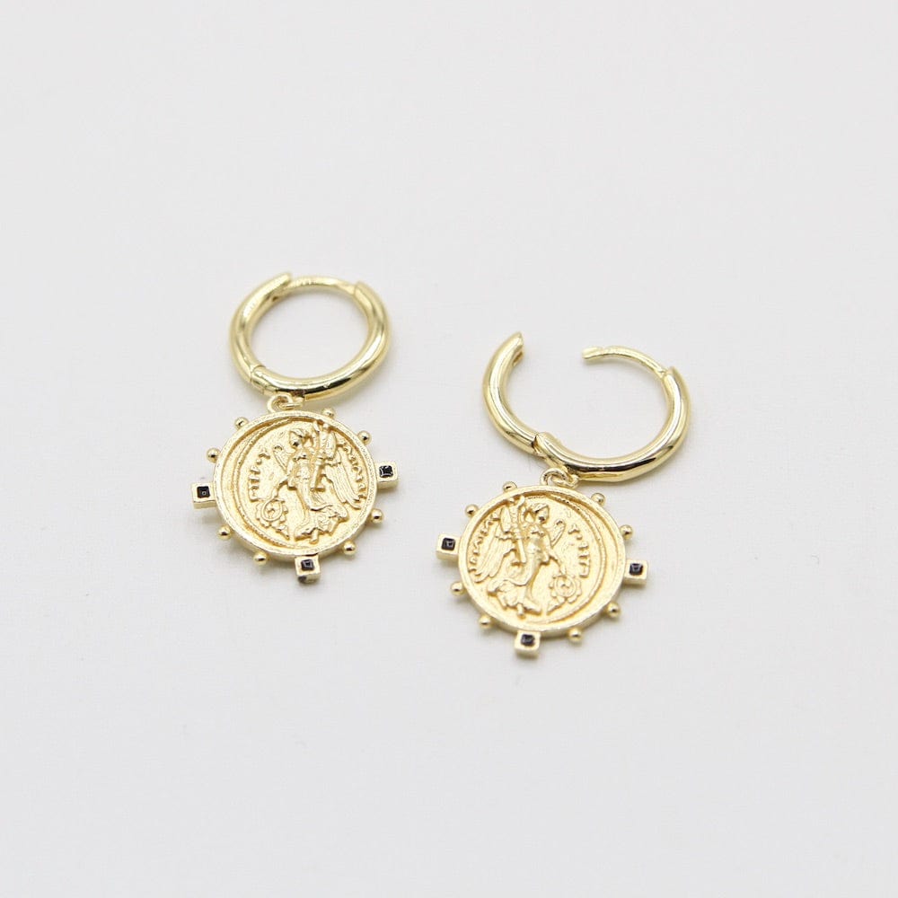 
                  
                    EAR-GPL Gold Victory Goddess Mini Hoop Earrings
                  
                