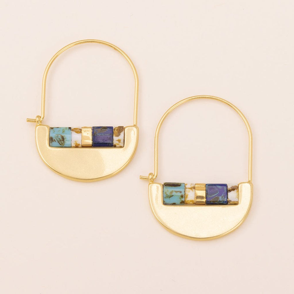 
                  
                    EAR-GPL Good Karma Miyuki Crescent Hoop - Indigo/Gold
                  
                