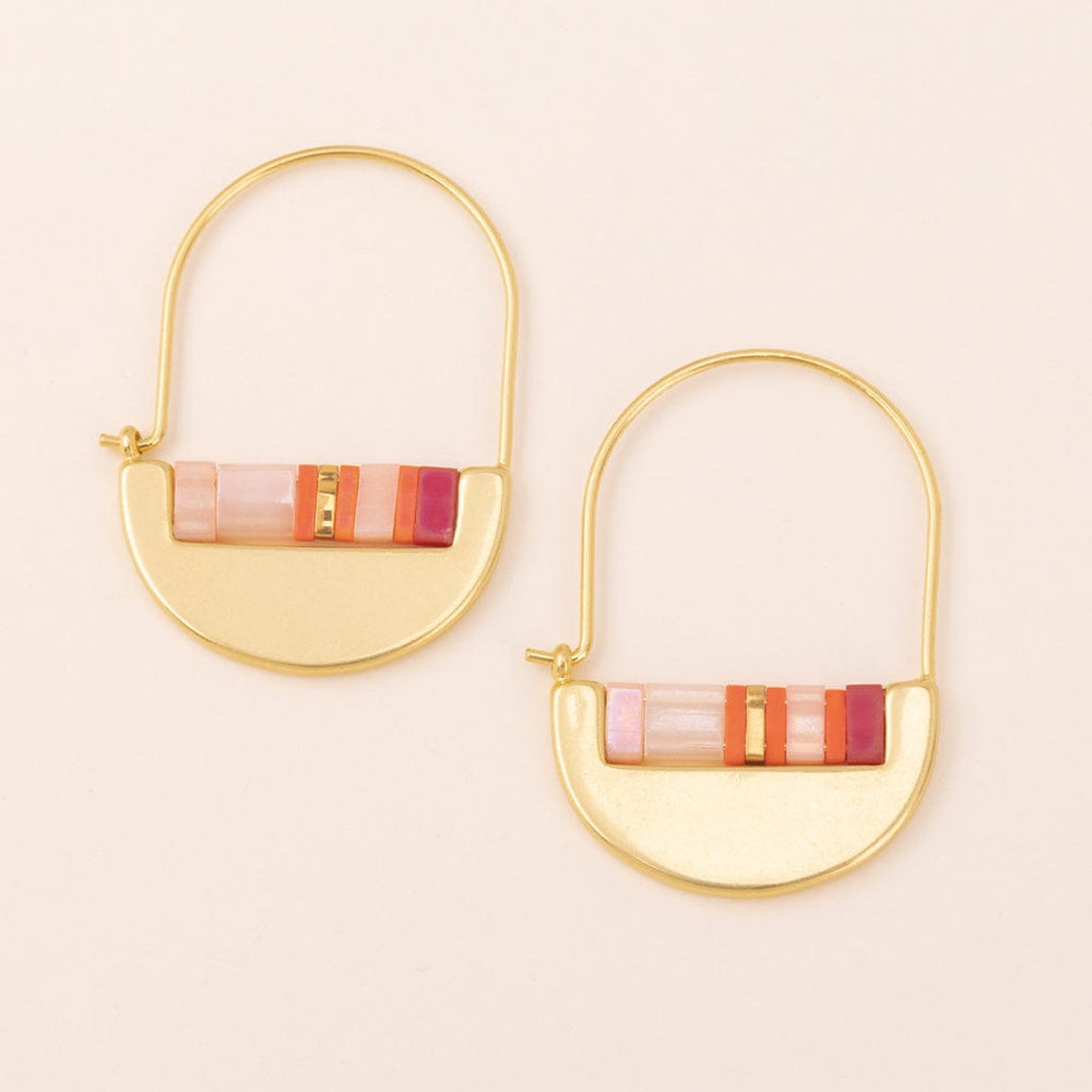 
                      
                        EAR-GPL Good Karma Miyuki Crescent Hoop - Pink Multi/Gold
                      
                    