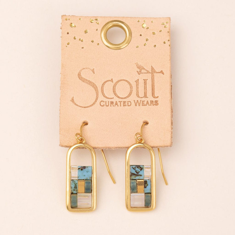 
                      
                        EAR-GPL Good Karma Miyuki Frame Earring - Turquoise/Gold
                      
                    