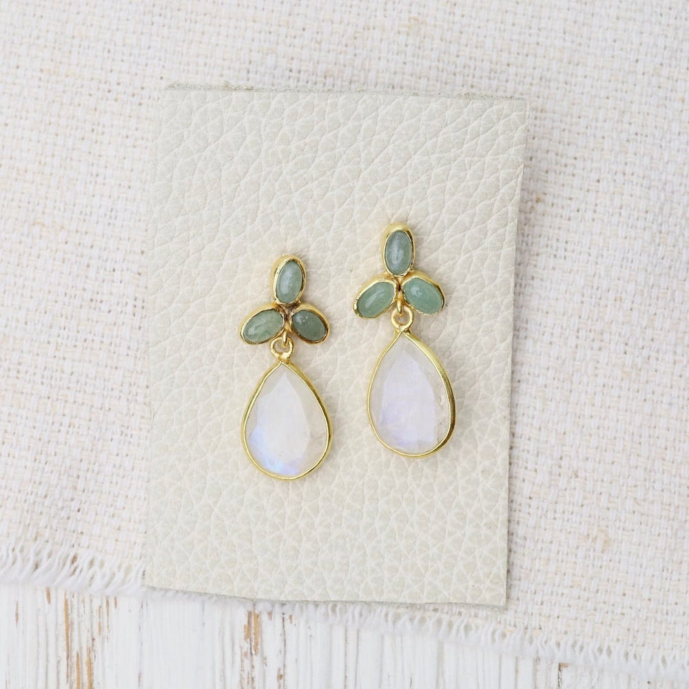 
                      
                        EAR-GPL Green Aventurine & Moonstone Post Earrings
                      
                    