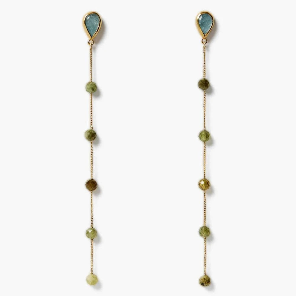 EAR-GPL Gwen Tiered Earrings Aquamarine