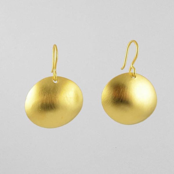 EAR-GPL Hammered Organic Dome Earrings