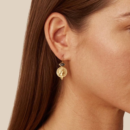 EAR-GPL Hypersthene & Gold Daphne Earrings