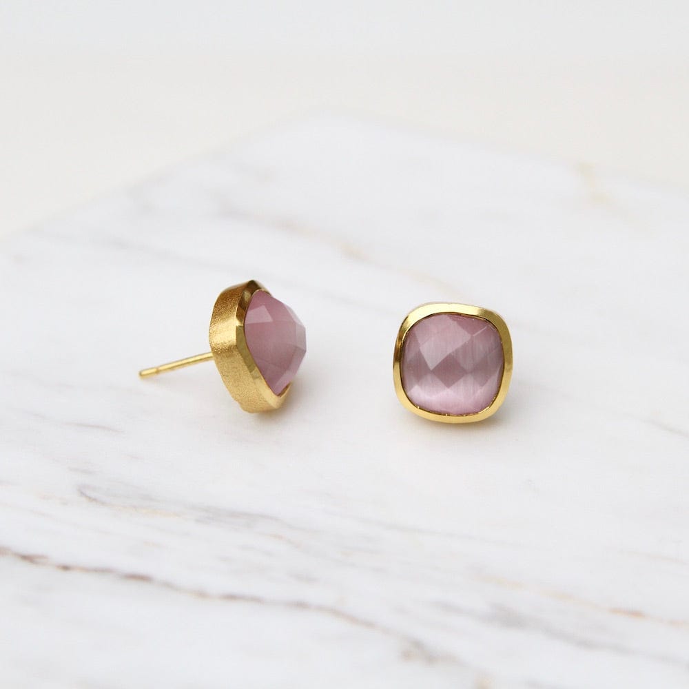 
                  
                    EAR-GPL Ice Rose Asha Square Studs
                  
                