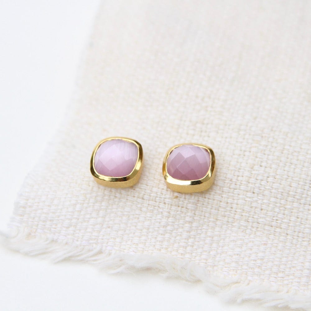 
                  
                    EAR-GPL Ice Rose Asha Square Studs
                  
                