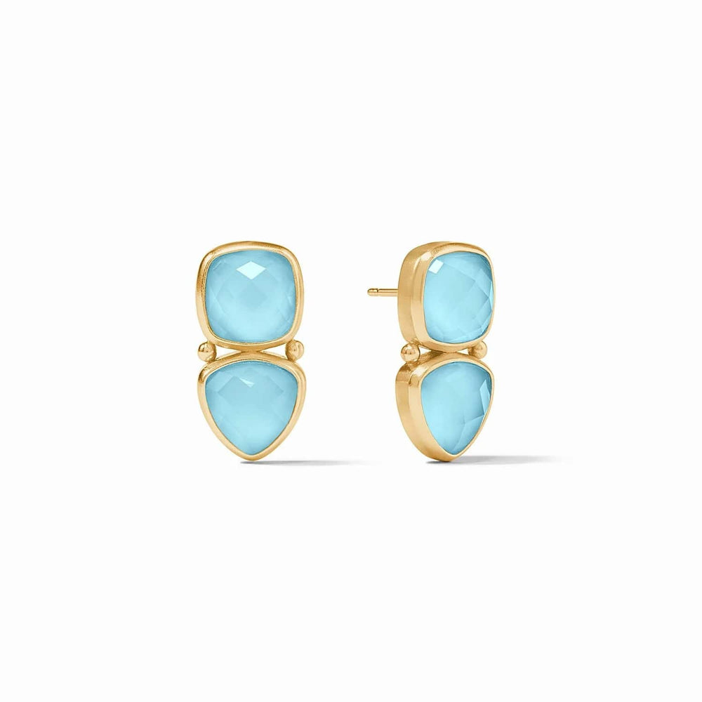 EAR-GPL Iridescent Capri Blue Aquitaine Midi Earrings