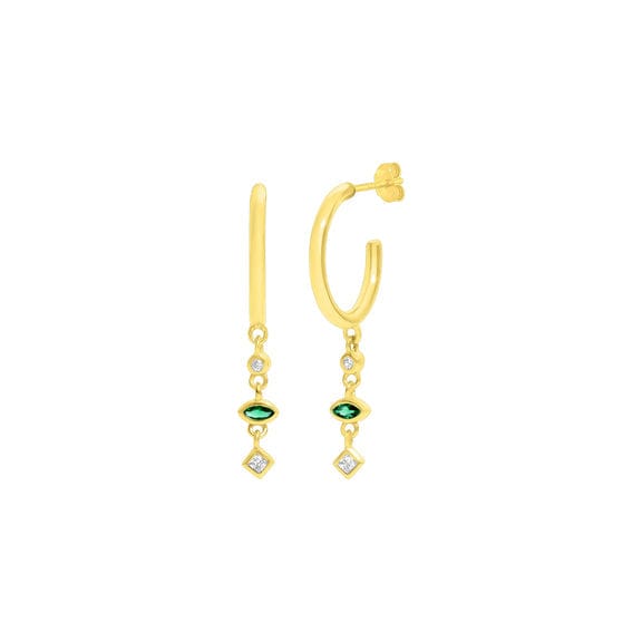 EAR-GPL Iris Crystal Huggies Gold