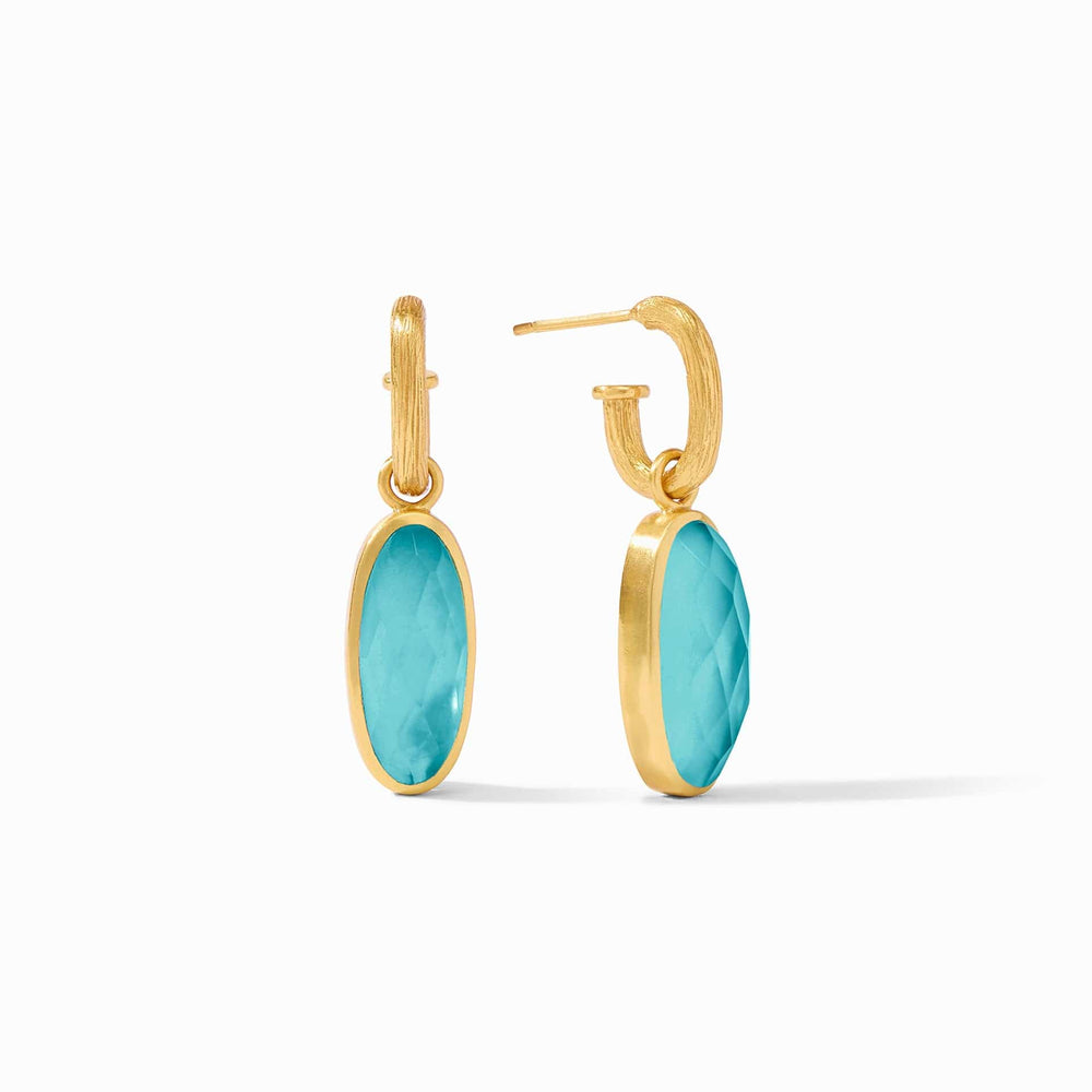 EAR-GPL Ivy Hoop & Charm Earring in Iridescent Bahamian Blue