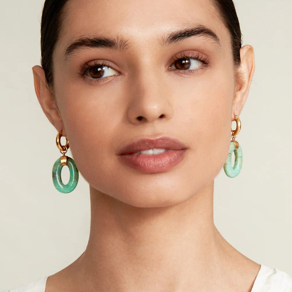 EAR-GPL Jordan Hoop Earrings Chrysoprase