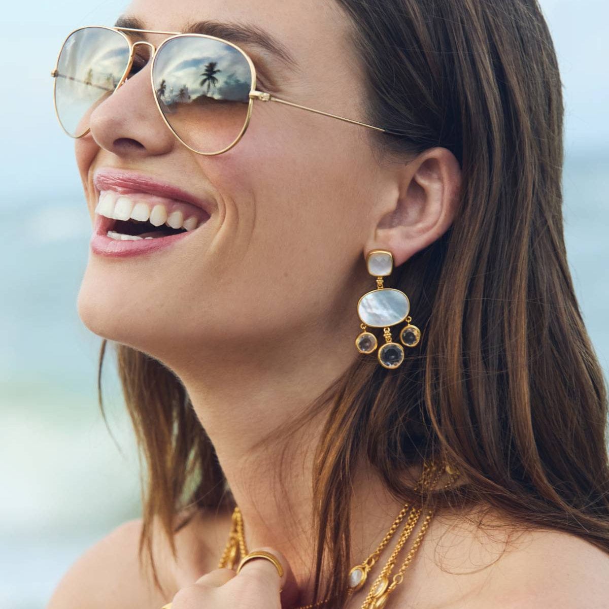 EAR-GPL Kaleidoscope Chandelier Earrings