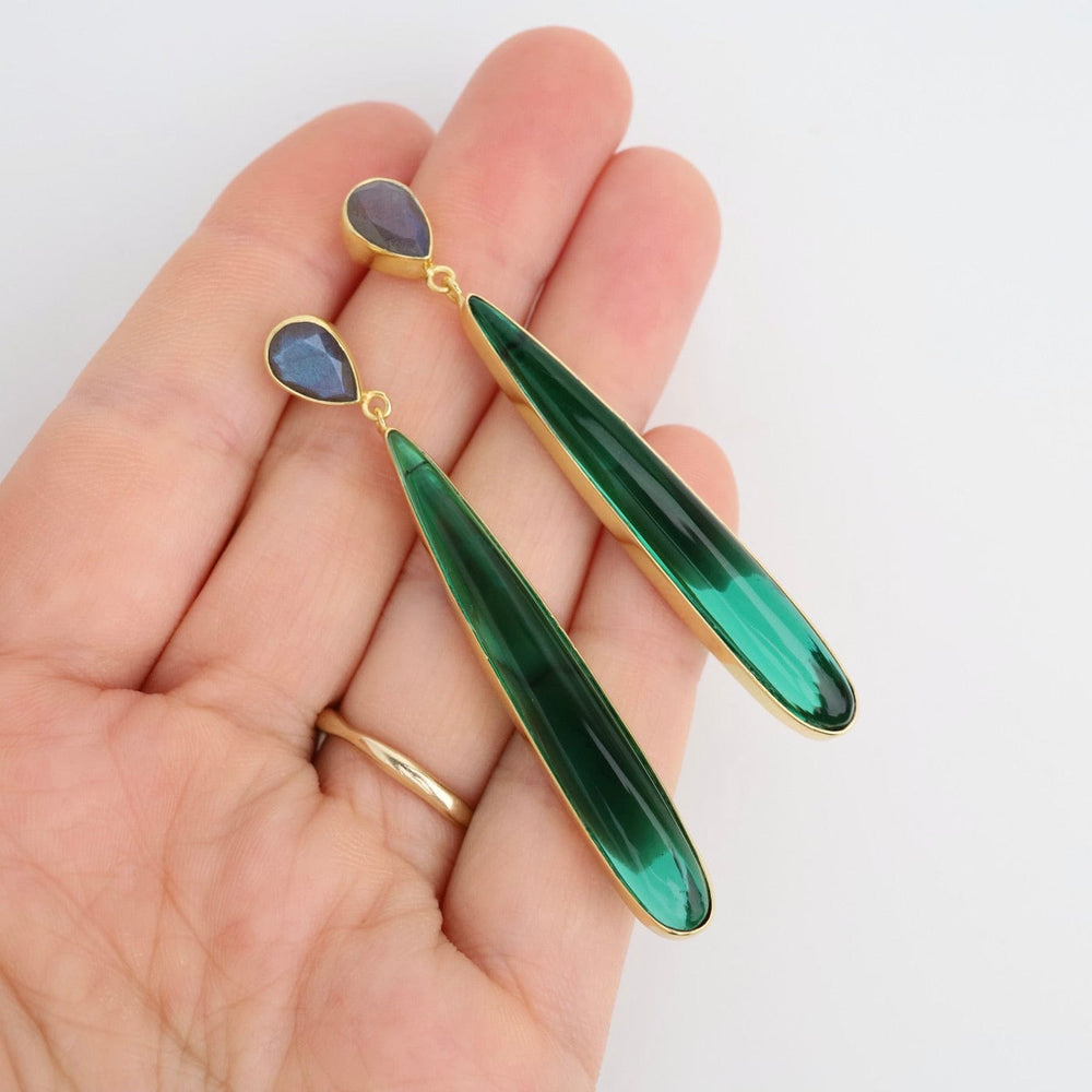 
                  
                    EAR-GPL Labradorite & Long Teardrop Tourmaline Earring
                  
                